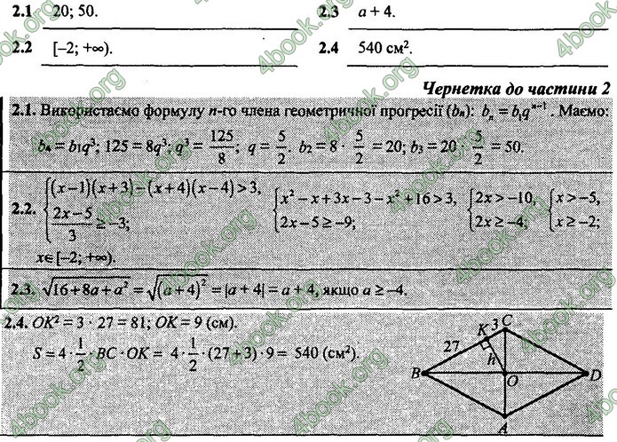 Відповіді Математика 9 клас ДПА 2020 Березняк. ГДЗ