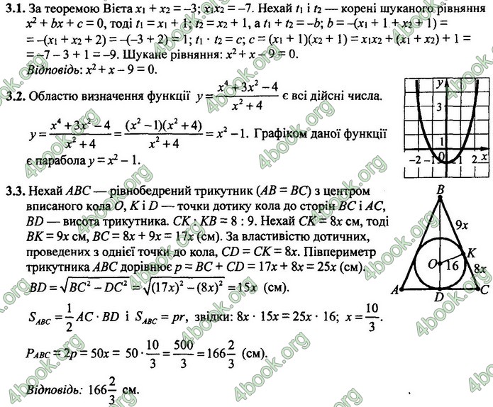 Відповіді Математика 9 клас ДПА 2020 Березняк. ГДЗ