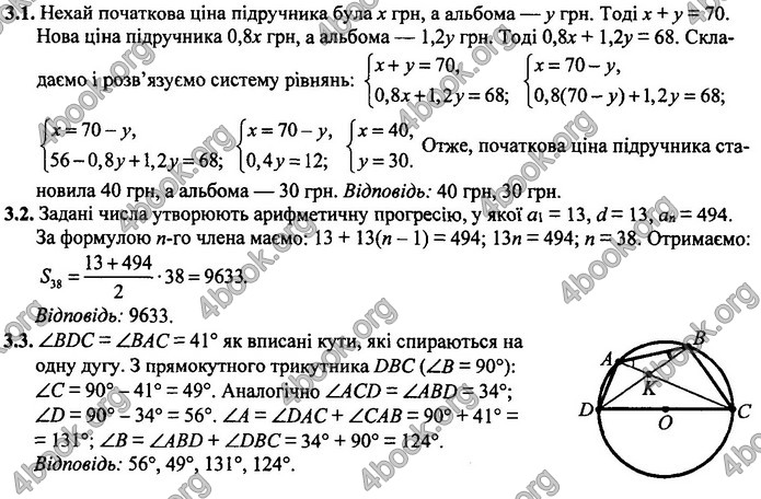 Відповіді Математика 9 клас ДПА 2020 Березняк. ГДЗ