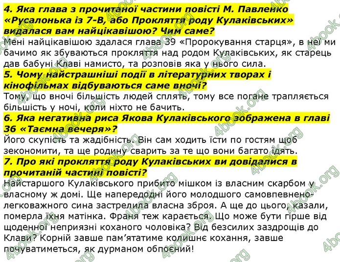 ГДЗ Українська література 7 клас Авраменко