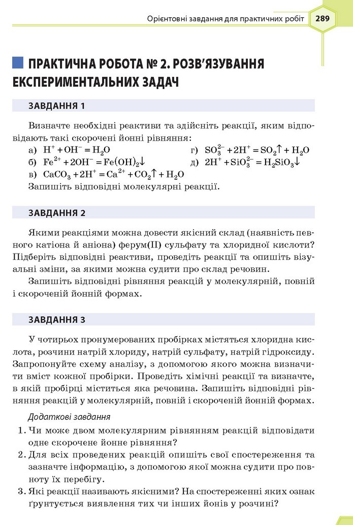 Хімія 9 клас Гранкіна 2017