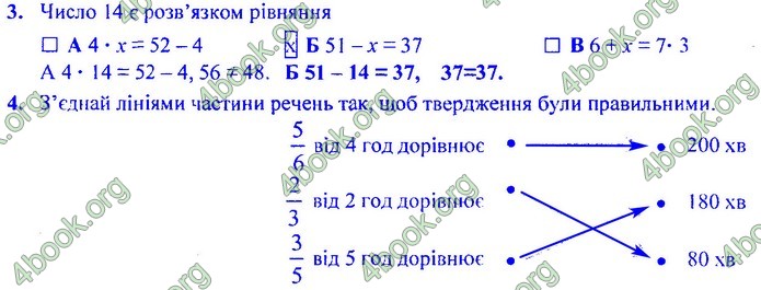 Збірник Математика 4 клас Корчевська ДПА 2020. Відповіді 