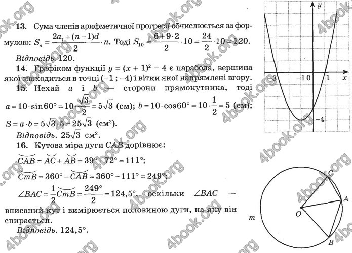 Збірник Математика 9 клас Бевз ДПА 2020. Відповіді