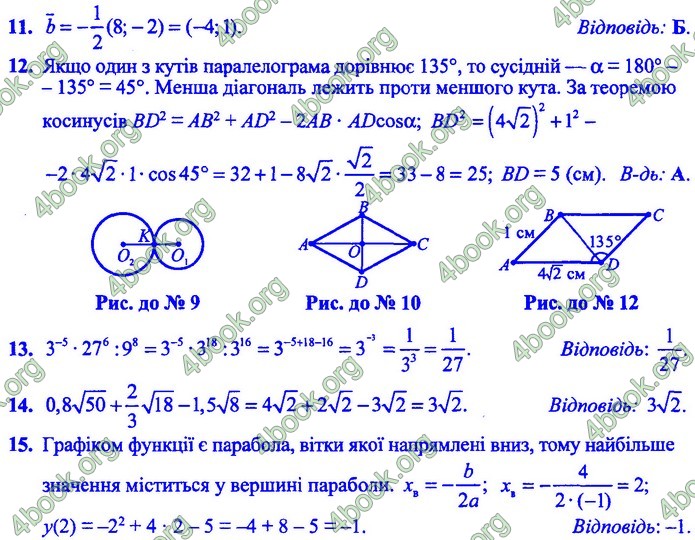 Збірник Математика 9 клас Істер ДПА 2020. Відповіді