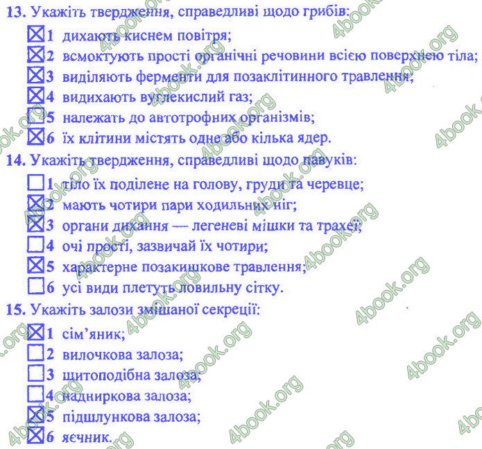 Біологія 9 клас Барна ДПА 2020. Відповіді