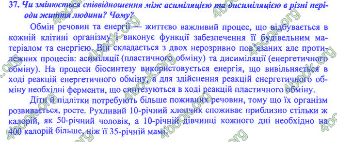 Біологія 9 клас Барна ДПА 2020. Відповіді