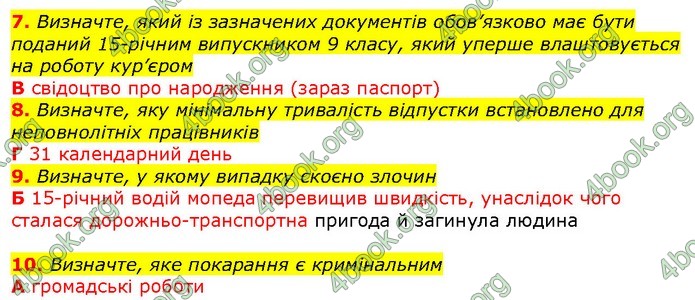 ГДЗ Правознавства 9 клас Наровлянський