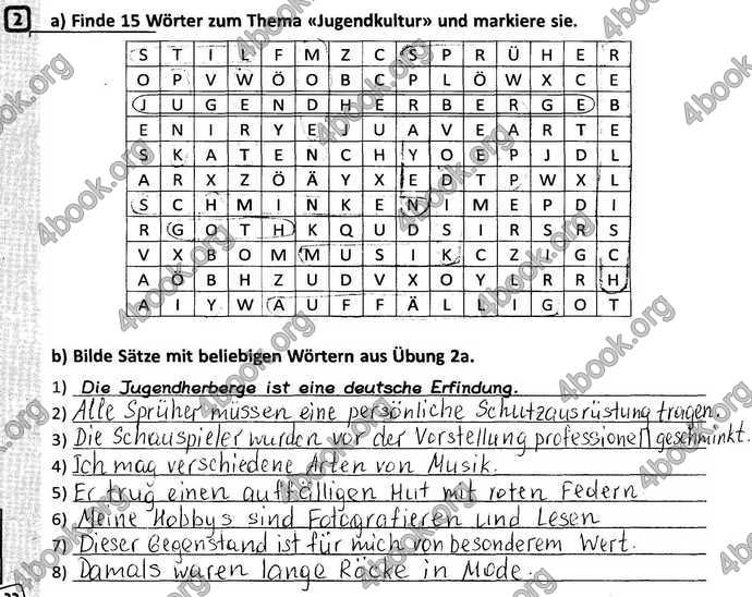 Зошит Німецька мова 9 клас Сотникова (9 рік). ГДЗ