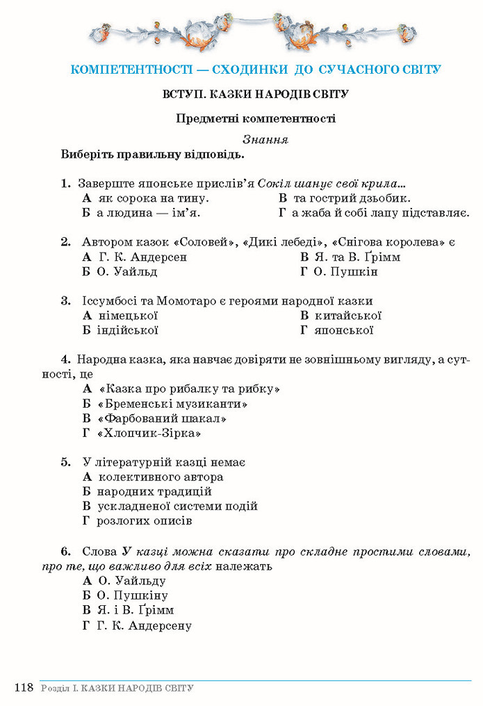 Зарубіжна література 5 клас Ніколенко 2018