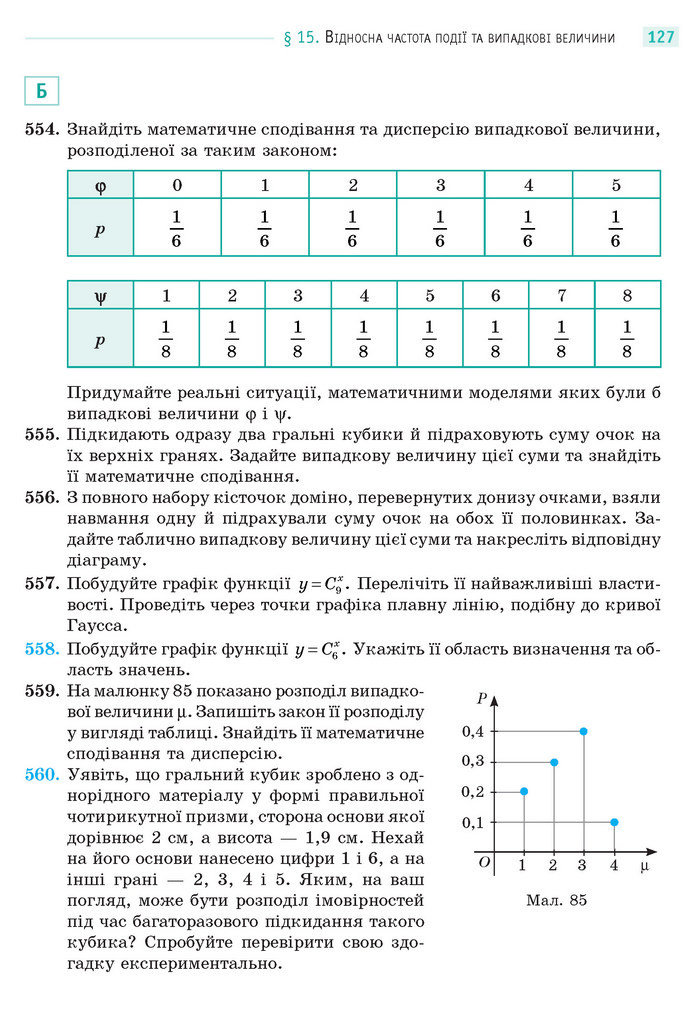 Математика 11 клас Бевз 2019