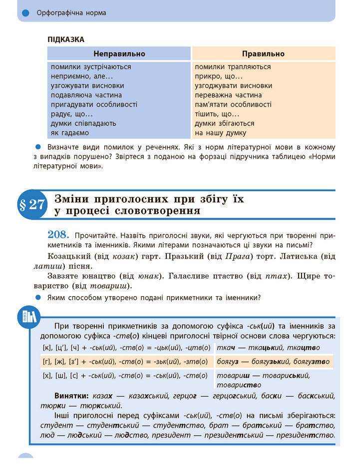 Українська мова 10 клас Глазова 2018