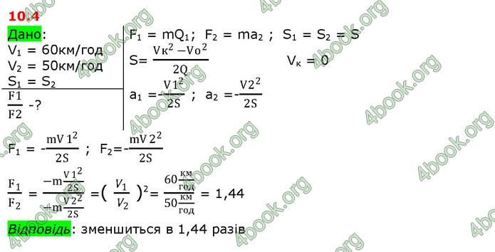 Решебник Фізика 10 клас Бар’яхтар 2018. ГДЗ