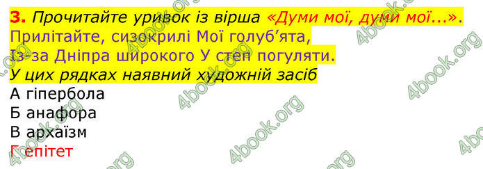 Відповіді Українська література 8 клас Авраменко 2016