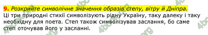 Відповіді Українська література 8 клас Авраменко 2016