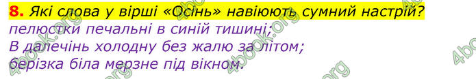 Відповіді Українська література 8 клас Авраменко 2016