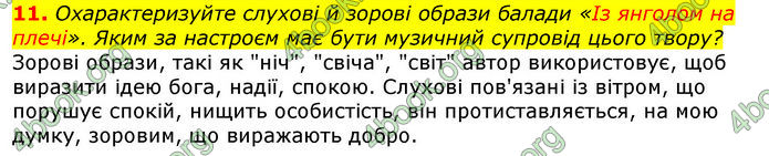 Відповіді Українська література 8 клас Авраменко 2016