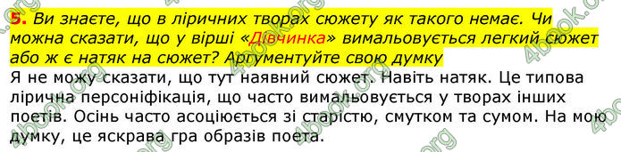 Відповіді Українська література 8 клас Авраменко 2016