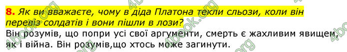 Відповіді Українська література 8 клас Авраменко 2016