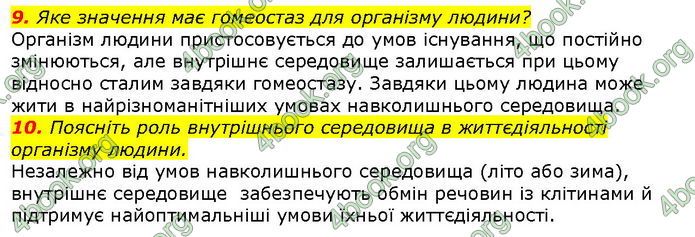 Відповіді Біологія 8 клас Соболь. ГДЗ