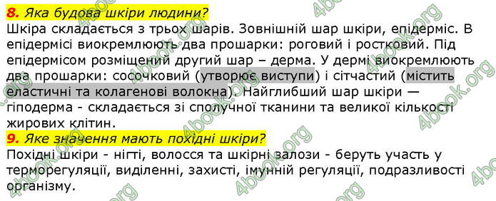 Відповіді Біологія 8 клас Соболь. ГДЗ