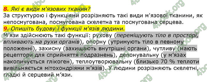 Відповіді Біологія 8 клас Соболь. ГДЗ