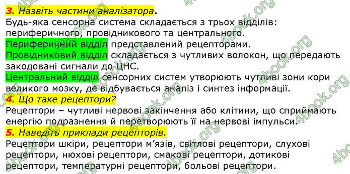 Відповіді Біологія 8 клас Соболь. ГДЗ