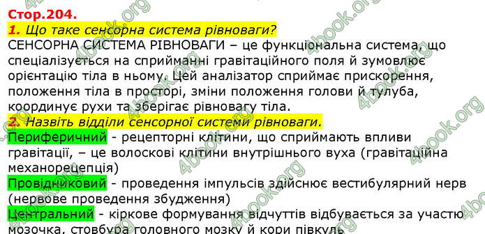 Відповіді Біологія 8 клас Соболь. ГДЗ