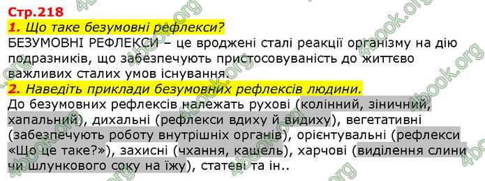 Відповіді Біологія 8 клас Соболь. ГДЗ