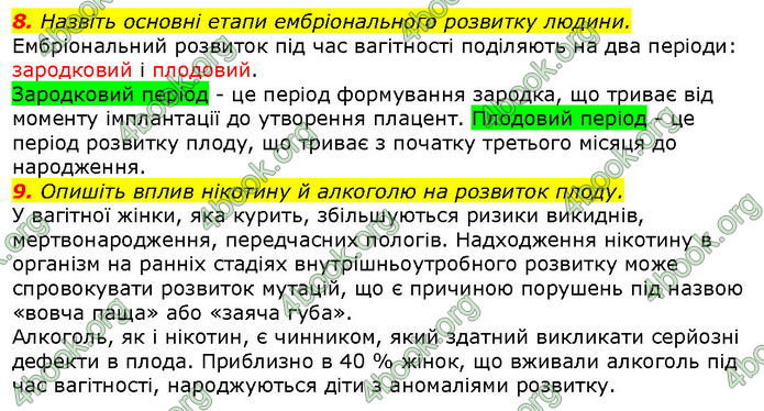 Відповіді Біологія 8 клас Соболь. ГДЗ