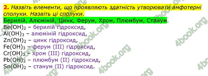 Відповіді Хімія 8 клас Савчин 2016