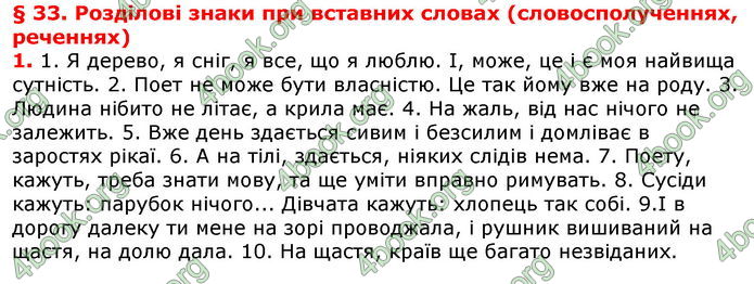 Відповіді Українська мова 8 клас Авраменко 2021-2016. ГДЗ