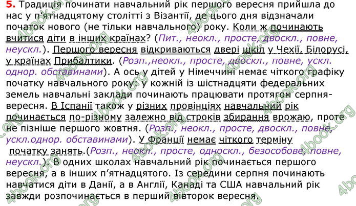 Відповіді Українська мова 8 клас Авраменко 2021-2016. ГДЗ