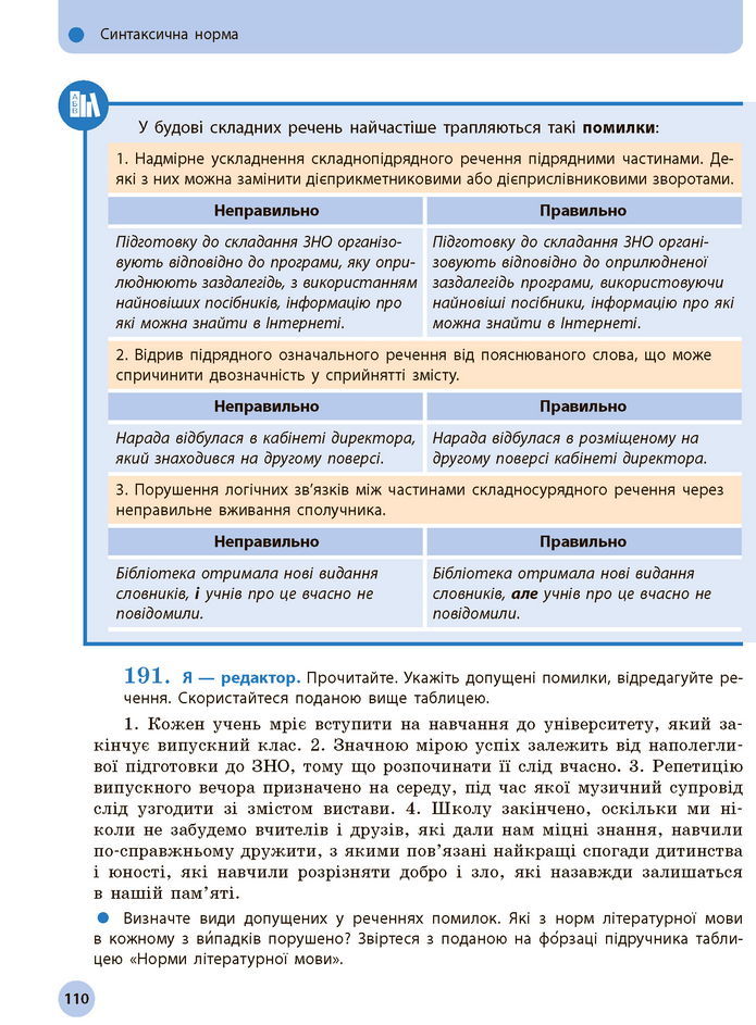 Українська мова 11 клас Глазова 2019