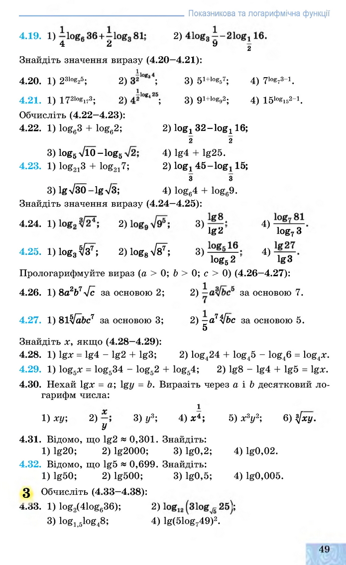 Алгебра 11 клас Істер