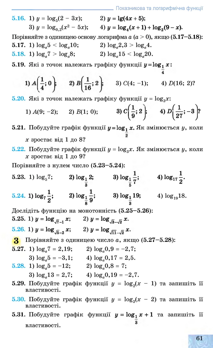 Алгебра 11 клас Істер