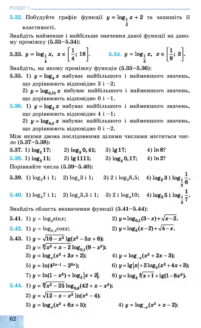 Алгебра 11 клас Істер