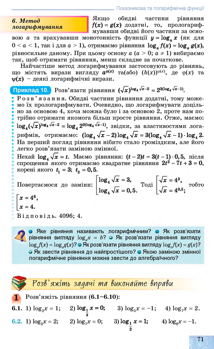 Алгебра 11 клас Істер