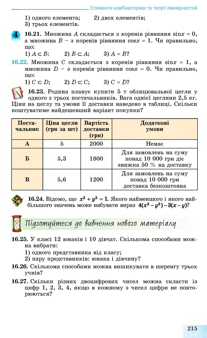 Алгебра 11 клас Істер