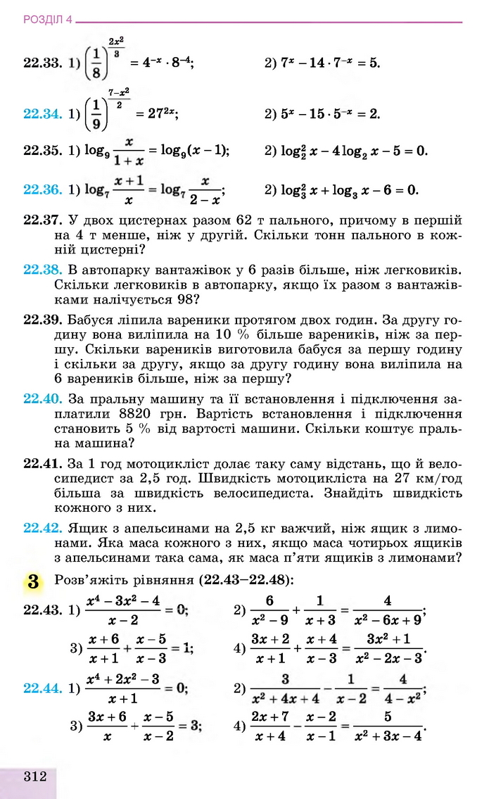 Алгебра 11 клас Істер