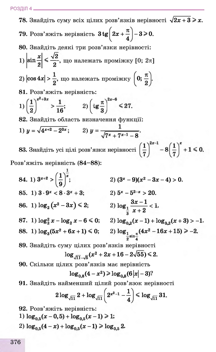 Алгебра 11 клас Істер