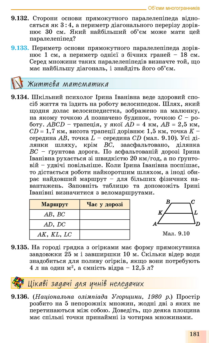 Геометрія 11 клас Істер