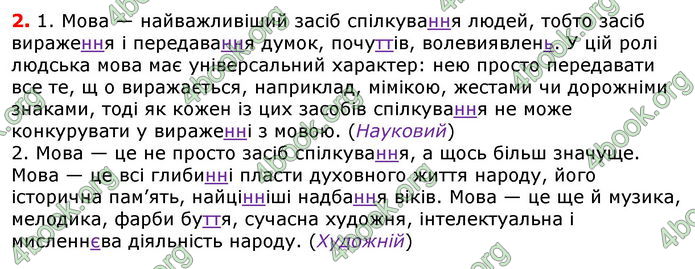 Ответы Українська мова 8 класс Ворон 2016