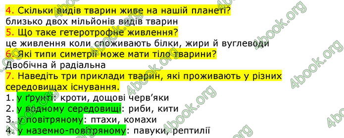 Відповіді Біологія 7 клас Соболь