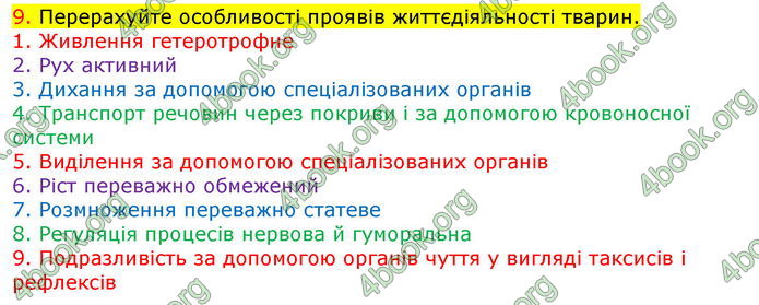 Відповіді Біологія 7 клас Соболь