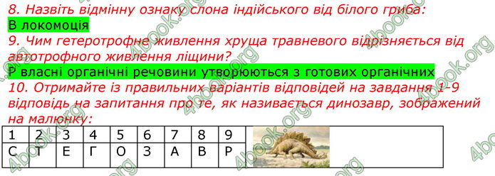 Відповіді Біологія 7 клас Соболь