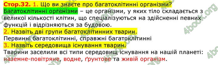 Відповіді Біологія 7 клас Соболь