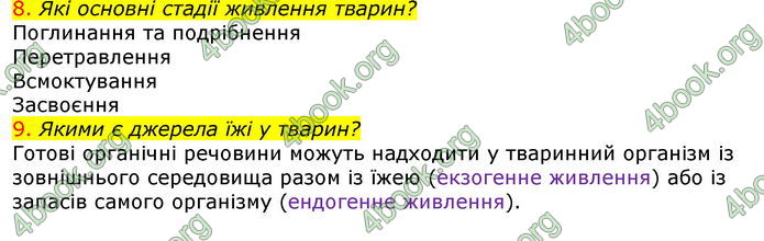 Відповіді Біологія 7 клас Соболь