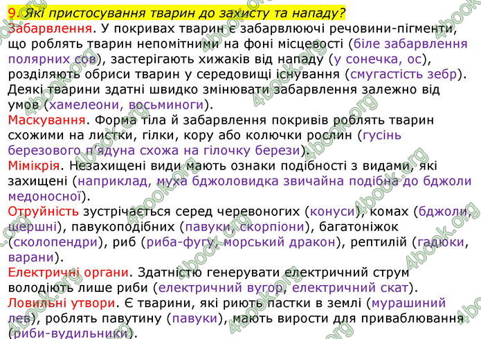 Відповіді Біологія 7 клас Соболь