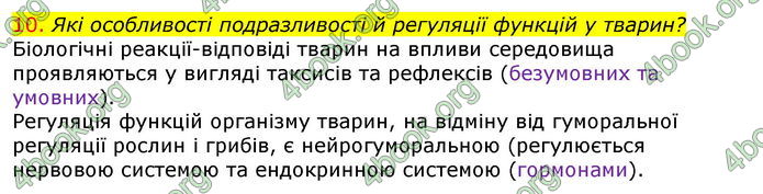 Відповіді Біологія 7 клас Соболь