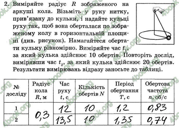 Решебник Зошит лабораторні Фізика 7 клас Мозель